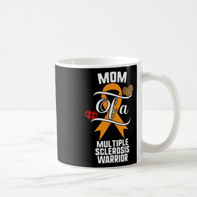 Multiple Sclerosis Awareness Leopard Buffalo Plaid Coffee Mug (Right)