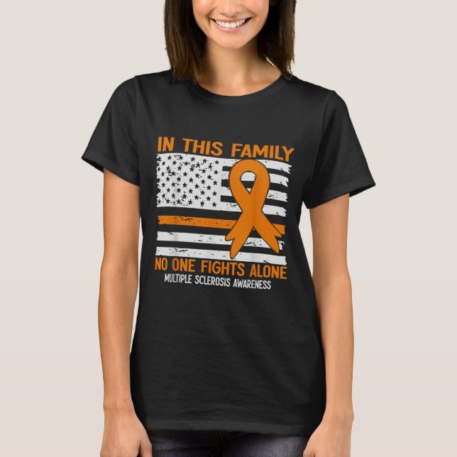 Multiple Sclerosis Awareness Men Women Ms T-Shirt (Front)