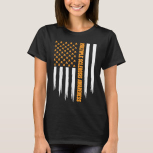 Multiple Sclerosis Awareness Month Orange Ribbon a T-Shirt