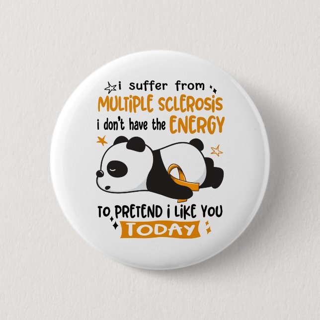 Multiple Sclerosis Awareness Month Ribbon Gifts 6 Cm Round Badge (Front)