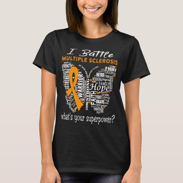 Multiple Sclerosis Awareness Month Ribbon Gifts T-Shirt (Front)