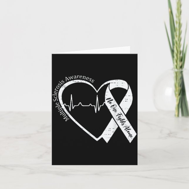 Multiple Sclerosis Awareness Ms Awareness Heart Card (Front)