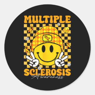 Multiple sclerosis awareness ms awareness support  classic round sticker