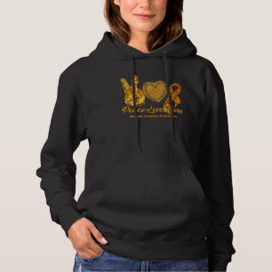 Multiple Sclerosis Awareness MS Peace Love Cure  I Hoodie