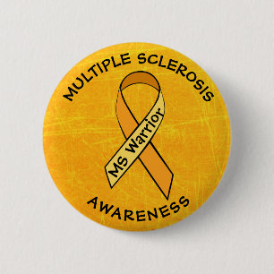 Multiple Sclerosis Awareness MS Ribbon Button
