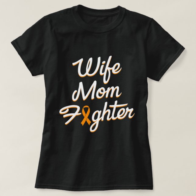 Multiple Sclerosis Awareness Mum Wife Fighter MS W T-Shirt (Design Front)