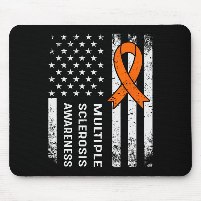 Multiple Sclerosis Awareness Orange Ribbon 2  Mouse Pad (Front)