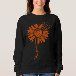 Multiple Sclerosis Awareness Orange Sunflower MS W Sweatshirt