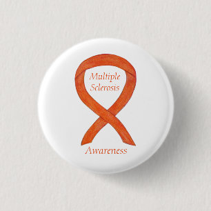 Multiple Sclerosis Awareness Ribbon Custom Pins