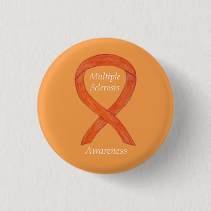 Multiple Sclerosis Awareness Ribbon Custom Pins