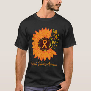 Multiple Sclerosis Awareness Ribbon Flower Ms Butt T-Shirt