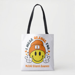 Multiple Sclerosis Awareness Ribbon Support Gifts Tote Bag