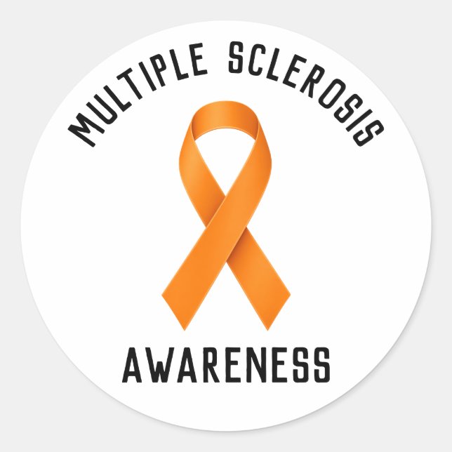 Multiple Sclerosis Awareness Round Car Magnet  Classic Round Sticker (Front)