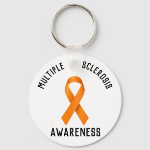 Multiple Sclerosis Awareness Round Car Magnet Key Ring