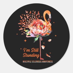 Multiple Sclerosis Awareness Standing Ms Warrior Classic Round Sticker