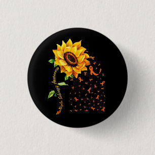 Multiple Sclerosis Awareness Sunflower MS Awarenes 3 Cm Round Badge