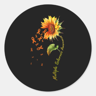Multiple Sclerosis Awareness Sunflower Ms Classic Round Sticker