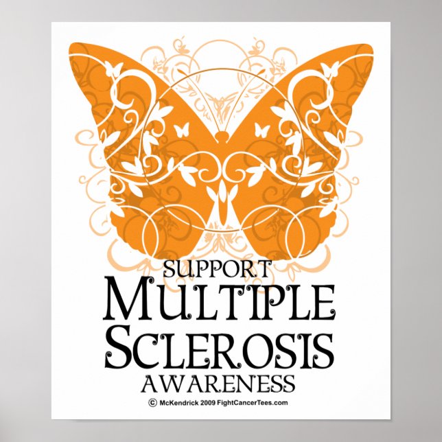 Multiple Sclerosis Butterfly Poster (Front)