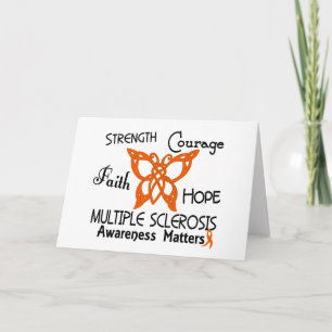 Multiple Sclerosis Celtic Butterfly 3 Card
