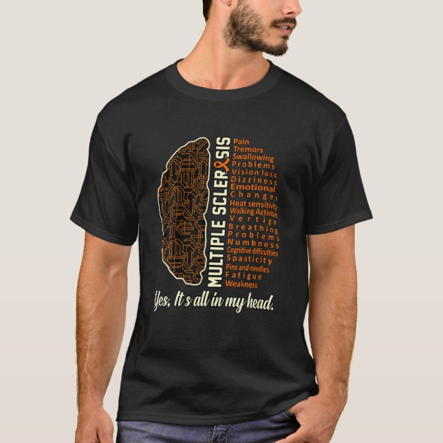 Multiple Sclerosis Facts MS Awareness Support Grap T-Shirt (Front)