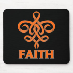 Multiple Sclerosis Faith Fleur de Lis Ribbon Mouse Pad