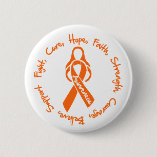 Multiple Sclerosis Fight Cure Hope Logo 6 Cm Round Badge