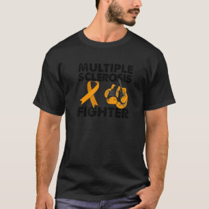 Multiple Sclerosis Fighter Orange Boxing Glove Ms T-Shirt