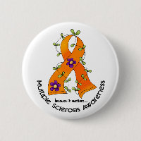 Multiple Sclerosis FLOWER RIBBON 1