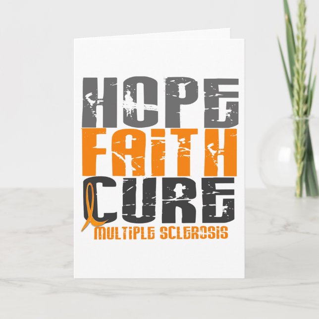 Multiple Sclerosis HOPE FAITH CURE Card (Front)