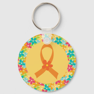 Multiple Sclerosis MS Awareness Ribbon Gift Key Ring