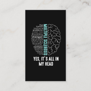 Multiple Sclerosis MS It's All In My Head Business Card