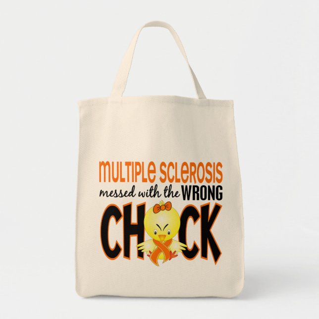 Multiple Sclerosis MS Messed With The Wrong Chick Tote Bag (Front)