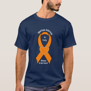 Multiple Sclerosis, MS, Name Customisable Ribbon T-Shirt
