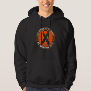 Multiple Sclerosis Ms Warrior Wife Orange Ribbon M Hoodie