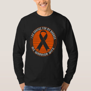 Multiple Sclerosis Ms Warrior Wife Orange Ribbon M T-Shirt