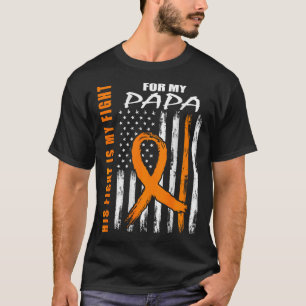 Multiple Sclerosis Papa MS Awareness USA Flag Back T-Shirt