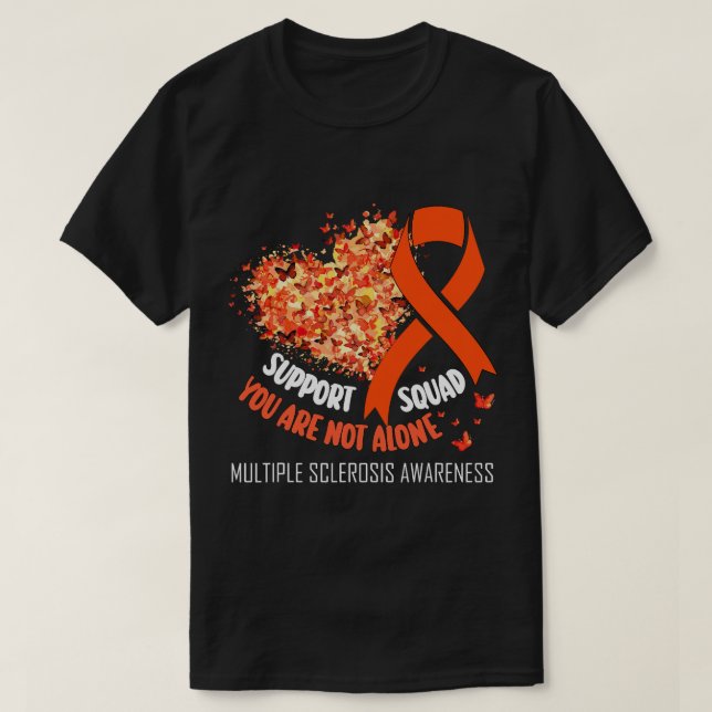 Multiple Sclerosis Ribbon Support Squad MS Awarene T-Shirt (Design Front)