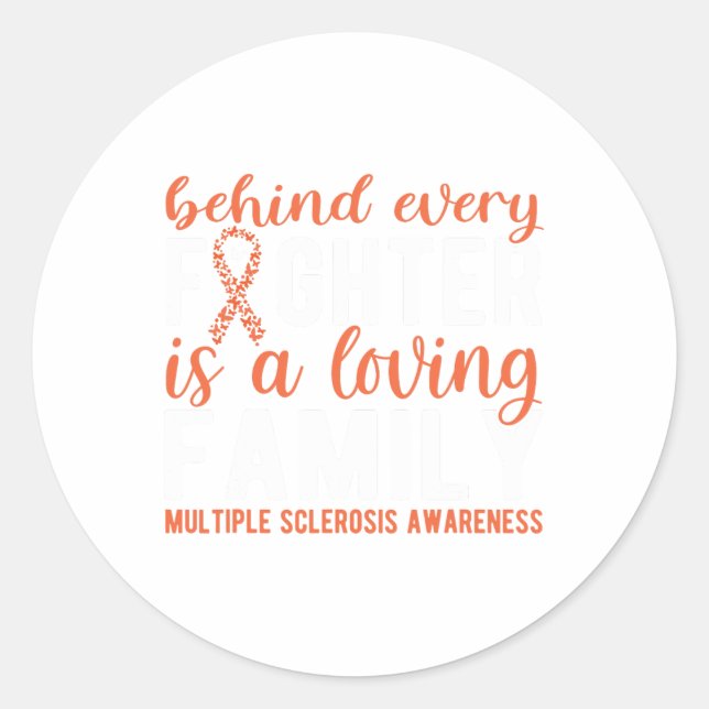 Multiple Sclerosis Support Squad  Classic Round Sticker (Front)