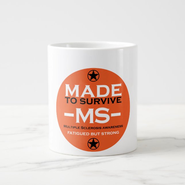 multiple sclerosis Survivor Support Awareness Large Coffee Mug (Front)