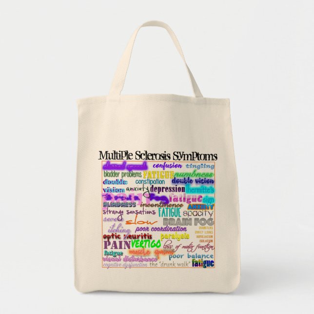 Multiple Sclerosis Symptoms Tote Bag (Front)
