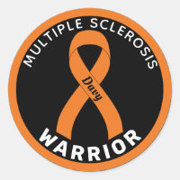 Multiple Sclerosis Warrior Ribbon Black