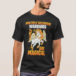 Multiple Sclerosis Warriors Magical Unicorn Orange T-Shirt