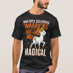 Multiple Sclerosis Warriors Magical Unicorn Orange T-Shirt