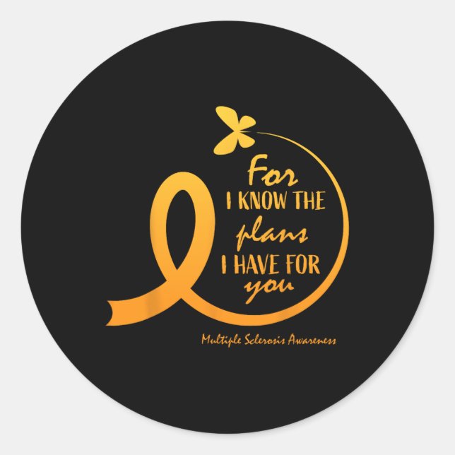 Multiple Sclerosis Women Mum Christian Bible  Classic Round Sticker (Front)