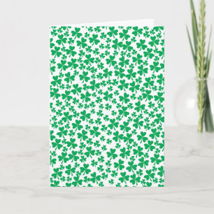 Multiple Shamrocks Card