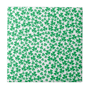 Multiple Shamrocks Ceramic Tile