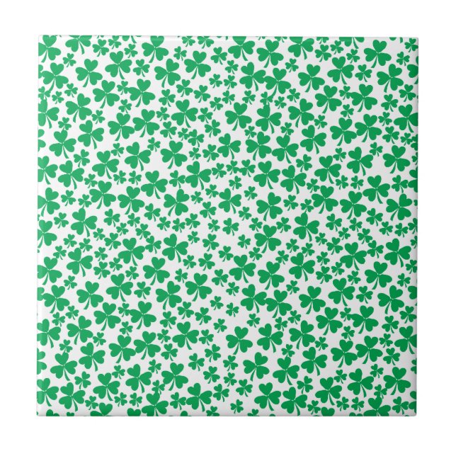 Multiple Shamrocks Ceramic Tile (Front)