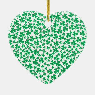 Multiple Shamrocks Ceramic Tree Decoration