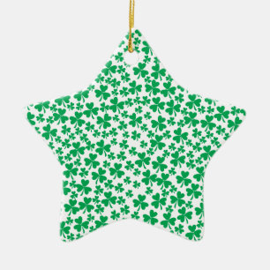 Multiple Shamrocks Ceramic Tree Decoration