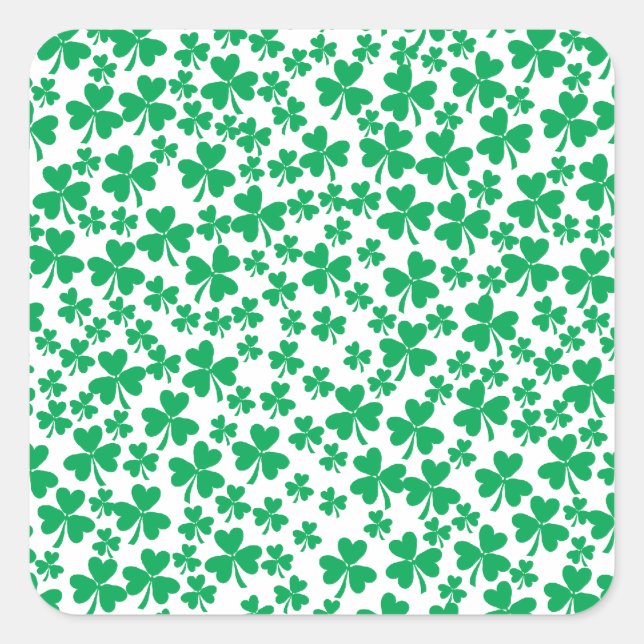 Multiple Shamrocks Square Sticker (Front)